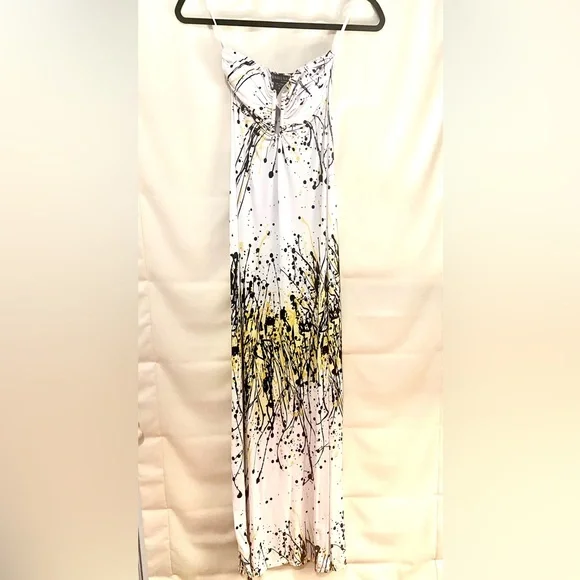 gold paint dress Show Me Love Cowl Neck Mini Dress Paint Print Mint Multi